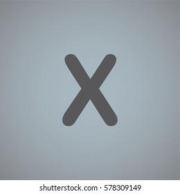 An Illustrated Icon Isolated on a Background - X