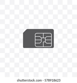 An Illustrated Icon Isolated on a Background - SIM Card
