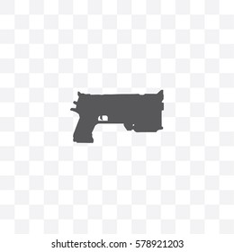 An Illustrated Icon Isolated on a Background - Pistol