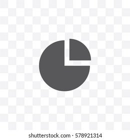 An Illustrated Icon Isolated on a Background - Pie Chart Exploded