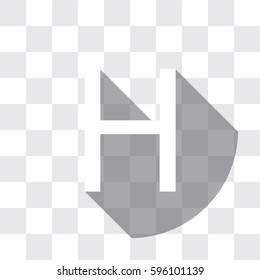 An Illustrated Icon Isolated on a Background - H
