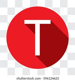 An Illustrated Icon Isolated on a Background - T