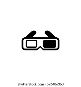 An Illustrated Icon Isolated on a Background - 3D Glasses