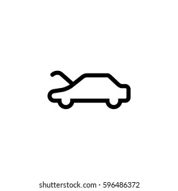 An Illustrated Icon Isolated on a Background - Bonnet Open Light