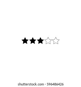 An Illustrated Icon Isolated on a Background - 3 Star Rating