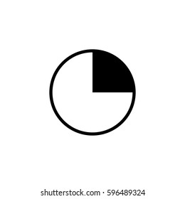 An Illustrated Icon Isolated on a Background - 25 Percent Pie Chart