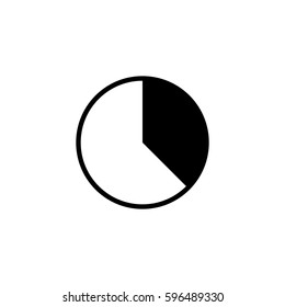 An Illustrated Icon Isolated on a Background - 37 Percent Pie Chart