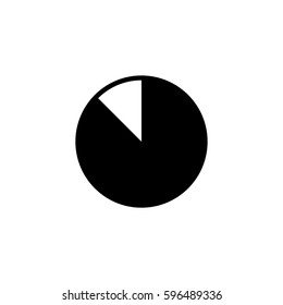 An Illustrated Icon Isolated on a Background - 87 Percent Pie Chart