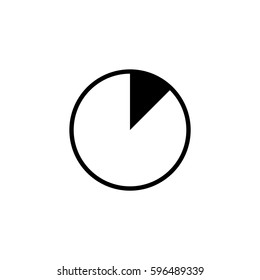 An Illustrated Icon Isolated on a Background - 12 Percent Pie Chart