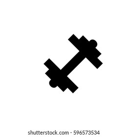 An Illustrated Icon Isolated on a Background - Dumbbell