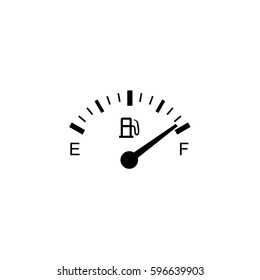 An Illustrated Icon Isolated On A Background - Petrol Gauge Full