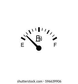 An Illustrated Icon Isolated on a Background - Petrol Gauge Empty