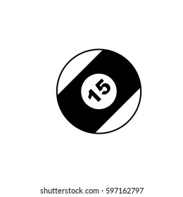 An Illustrated Icon Isolated on a Background - Pool Ball