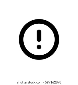 An Illustrated Icon Isolated on a Background - Round Exclamation Mark
