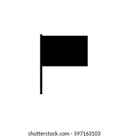 An Illustrated Icon Isolated on a Background - Rectangular Flag