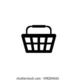 An Illustrated Icon Isolated on a Background - Shopping Basket