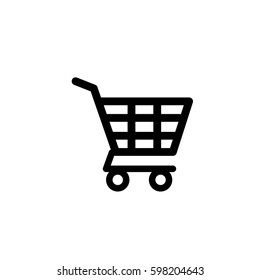 An Illustrated Icon Isolated on a Background - Shopping Trolley