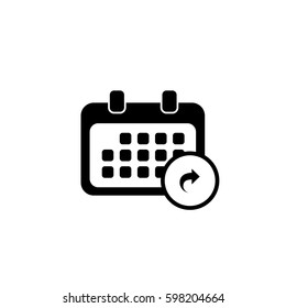 An Illustrated Icon Isolated on a Background - Rounded Calendar Share