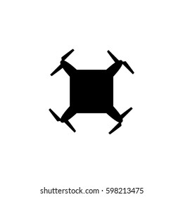 An Illustrated Icon Isolated on a Background - Square Drone