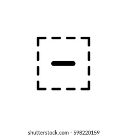 An Illustrated Icon Isolated on a Background - Squared Minus