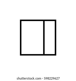 An Illustrated Icon Isolated on a Background - Web Wireframe Split Right