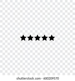 An Illustrated Icon Isolated on a Background - 5 Star Rating