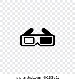 An Illustrated Icon Isolated on a Background - 3D Glasses