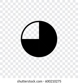 An Illustrated Icon Isolated on a Background - 75 Percent Pie Chart