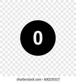 An Illustrated Icon Isolated on a Background - Circle 0 Black