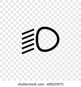 An Illustrated Icon Isolated on a Background - Dipped Headlights Light