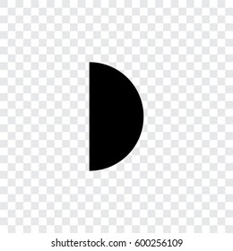 An Illustrated Icon Isolated on a Background - First Quarter Moon