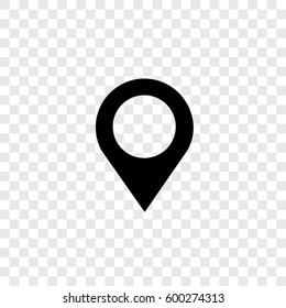 An Illustrated Icon Isolated on a Background - Long Map Pointer Open