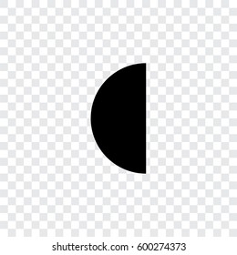 An Illustrated Icon Isolated on a Background - Last Quarter Moon