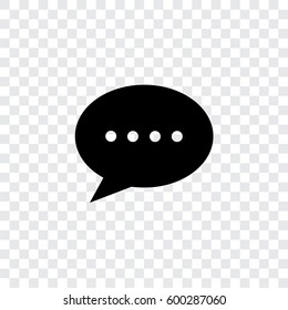 An Illustrated Icon Isolated on a Background - Round Message Bubble