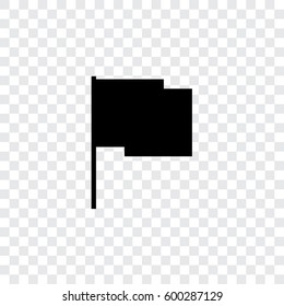 An Illustrated Icon Isolated on a Background - Rectangular Flag Waving