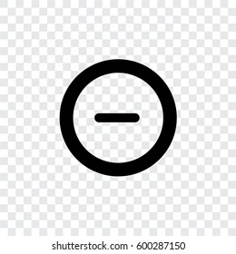 An Illustrated Icon Isolated on a Background - Round Minus