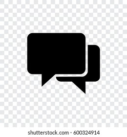 An Illustrated Icon Isolated on a Background - Square Message Bubbles