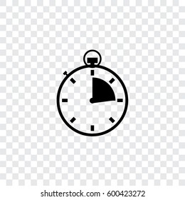 An Illustrated Icon Isolated on a Background - Stopwatch Quarter Complete