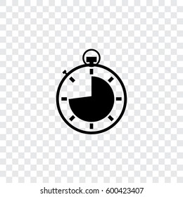 An Illustrated Icon Isolated on a Background - Stopwatch 3 Quarters Complete