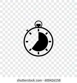An Illustrated Icon Isolated on a Background - Stopwatch 5 Eigths Complete