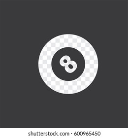 An Illustrated Icon Isolated on a Background - Billiard Ball