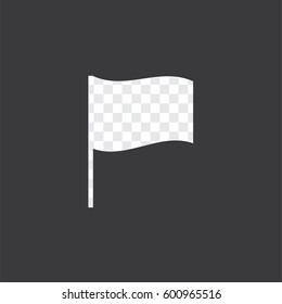 An Illustrated Icon Isolated on a Background - 3D Waving Flag