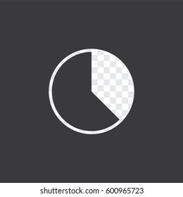 An Illustrated Icon Isolated on a Background - 37 Percent Pie Chart