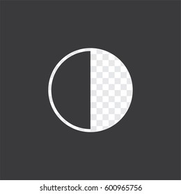 An Illustrated Icon Isolated on a Background - 50 Percent Pie Chart