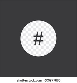 An Illustrated Icon Isolated on a Background - Circle Hash