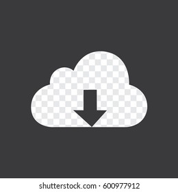 An Illustrated Icon Isolated on a Background - Cloud Download