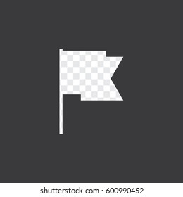 An Illustrated Icon Isolated on a Background - Cut Out Flag Waving