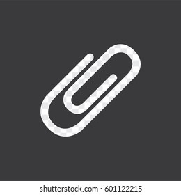 An Illustrated Icon Isolated on a Background - Paperclip