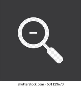 An Illustrated Icon Isolated on a Background - Magnifying Glass Zoom Out