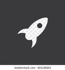 An Illustrated Icon Isolated on a Background - Rocket